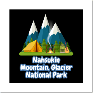 Nahsukin Mountain, Glacier National Park Posters and Art